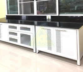 ชุดครัวบิวอิน อลูมิเนียม ออกแบบ ทำตามพื้นที่